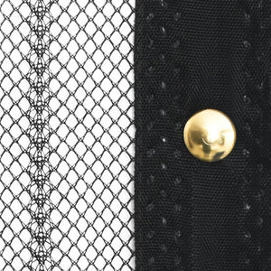 vidaXL Magnetic Fly Screen Door Curtain 2 pcs Black 210x100 cm