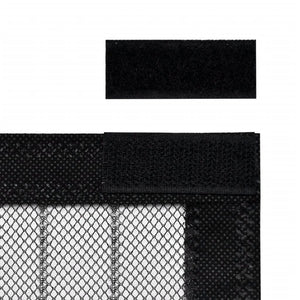 vidaXL Magnetic Fly Screen Door Curtain 2 pcs Black 210x100 cm