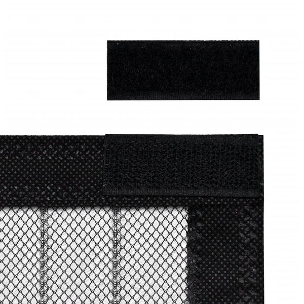 vidaXL Magnetic Fly Screen Door Curtain 2 pcs Black 210x100 cm