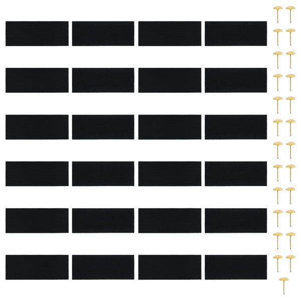 vidaXL Magnetic Fly Screen Door Curtain 2 pcs Black 210x100 cm