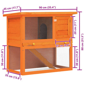Rabbit Hutch Small Animal House Bunny Hutch 1 Door Wood