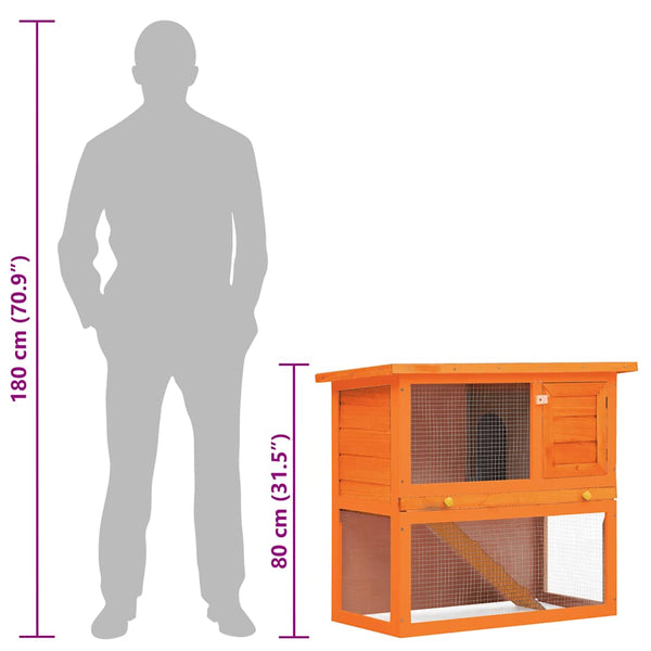Rabbit Hutch Small Animal House Bunny Hutch 1 Door Wood