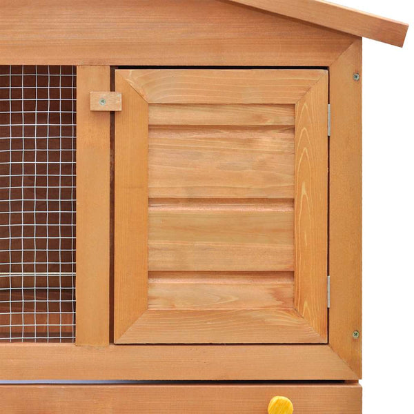 Rabbit Hutch Small Animal House Bunny Hutch 3 Doors Wood