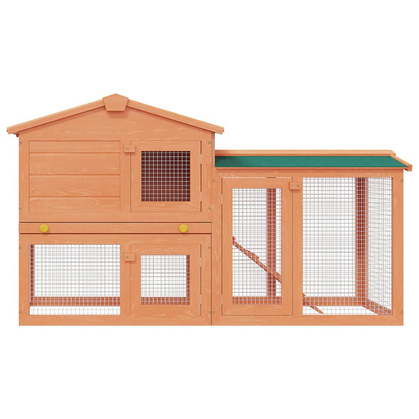vidaXL Large Wooden Rabbit Hutch