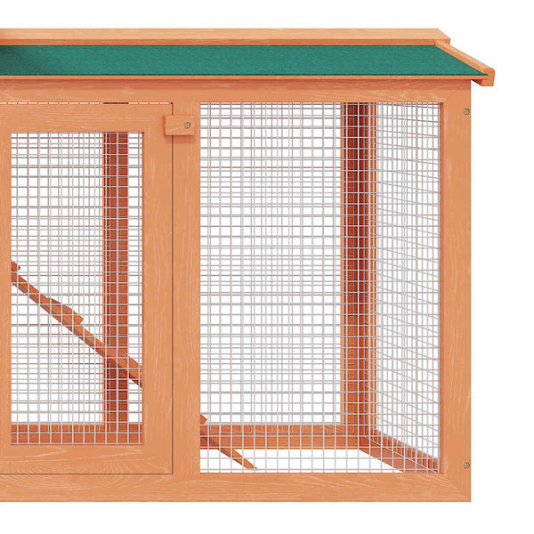 vidaXL Large Wooden Rabbit Hutch