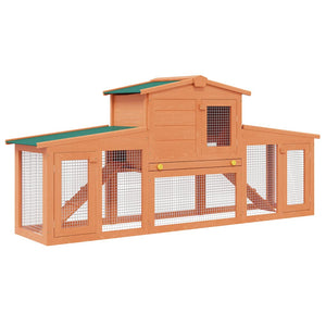 Large Rabbit Hutch Small Animal House Rabbit Pen with Roofs Wood