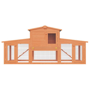 Large Rabbit Hutch Small Animal House Rabbit Pen with Roofs Wood