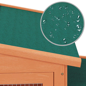 Large Rabbit Hutch Small Animal House Rabbit Pen with Roofs Wood