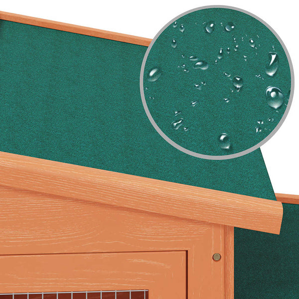 Large Rabbit Hutch Small Animal House Rabbit Pen with Roofs Wood