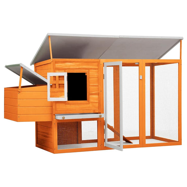 vidaXL Chicken Coop with 1 Nest Box Wood