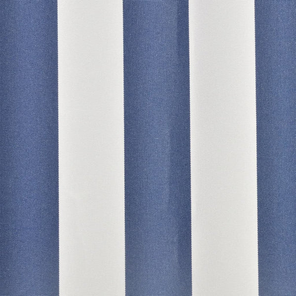 vidaXL Awning Fabric Canvas Blue & White 3 x 2.5 m (Frame Not Included)