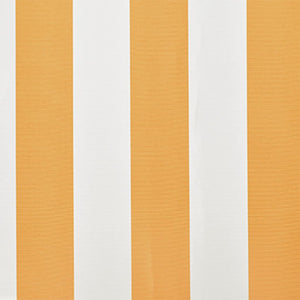 vidaXL Awning Fabric Canvas Yellow & White 4x3 m (Frame Not Included)