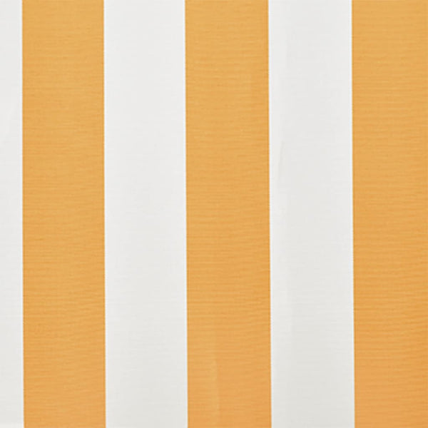 vidaXL Awning Fabric Canvas Yellow & White 4x3 m (Frame Not Included)