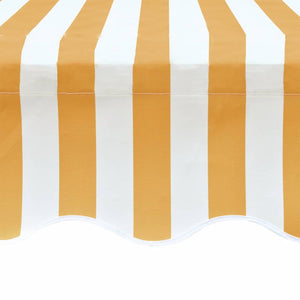 vidaXL Awning Fabric Canvas Yellow & White 6x3 m (Frame Not Included)
