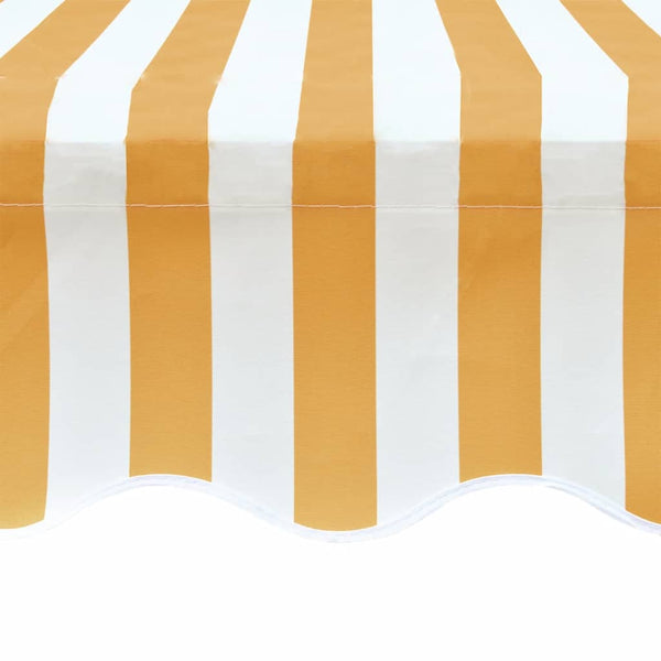 vidaXL Awning Fabric Canvas Yellow & White 6x3 m (Frame Not Included)