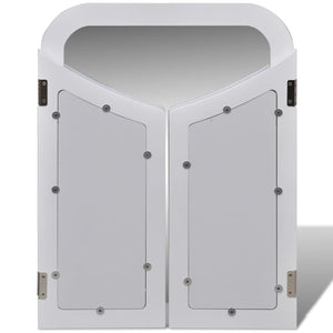 vidaXL Dressing Table with 3-in-1 Mirror and Stool 2 Drawers White