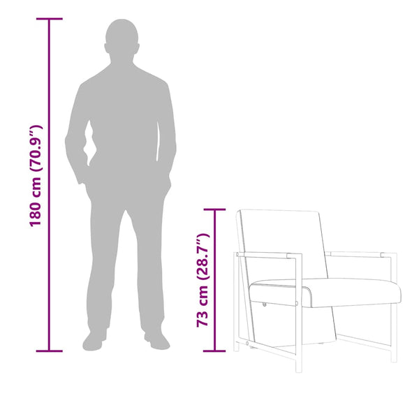 vidaXL Armchair with Chrome-plated Legs White Faux Leather