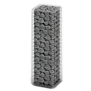 vidaXL Stone Basket Gabion with Lids Galvanized Wire 100×30×30 cm