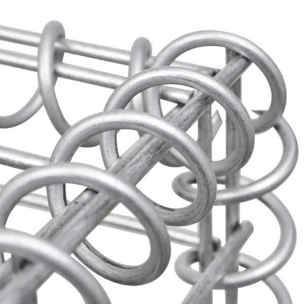 vidaXL Gabion Stone Basket with Lids Galvanized Wire 100x80x30 cm