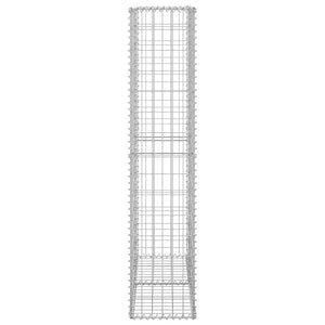 vidaXL Gabion Stone Basket with Lids Galvanized Wire 150x100x30 cm