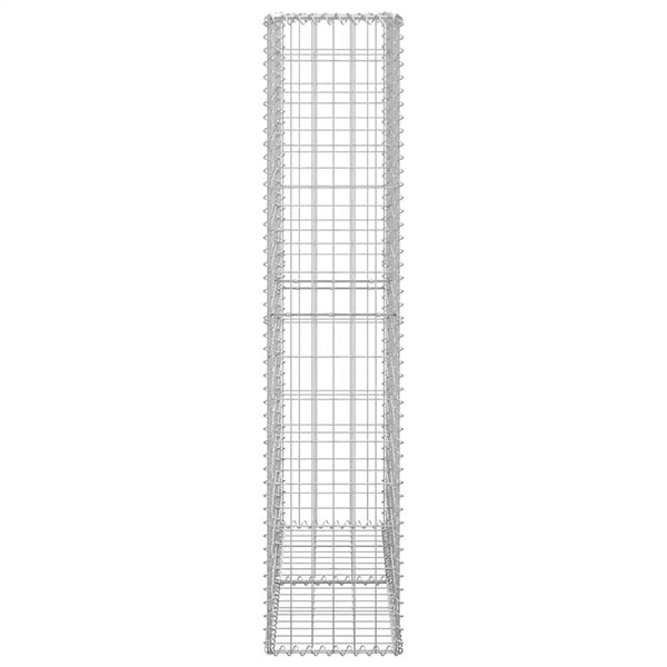 vidaXL Gabion Stone Basket with Lids Galvanized Wire 150x100x30 cm