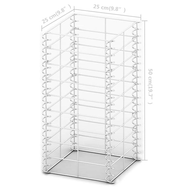 vidaXL Gabion Set 3-Piece Galvanized Wire 25×25×50 cm