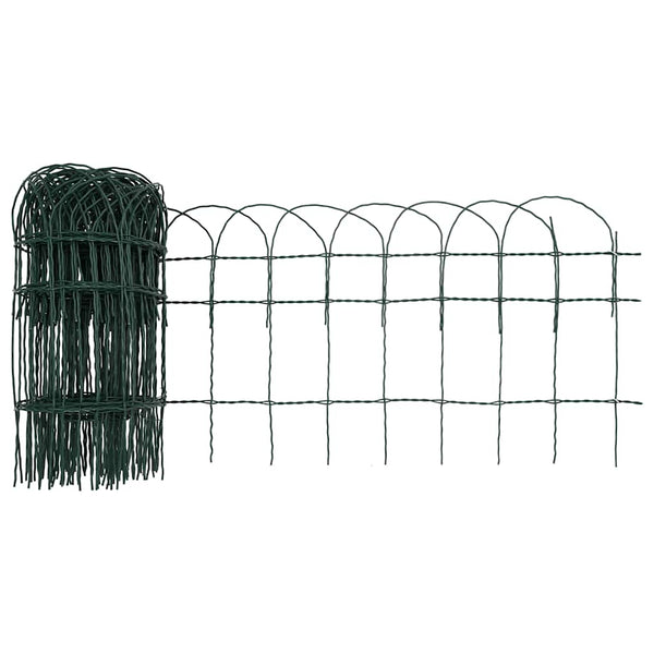 vidaXL Garden Fence Powder-Coated Iron 25×0.4 m