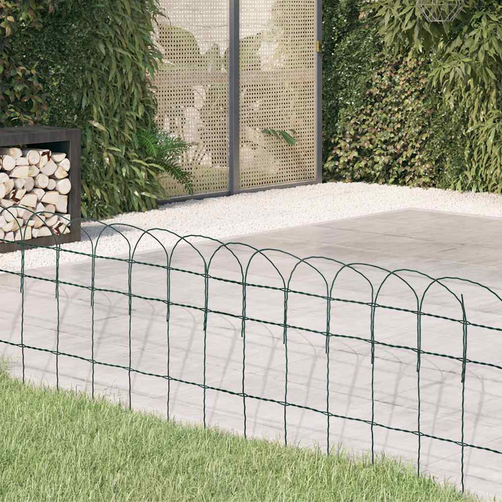 vidaXL Garden Fence Powder-Coated Iron 25×0.4 m