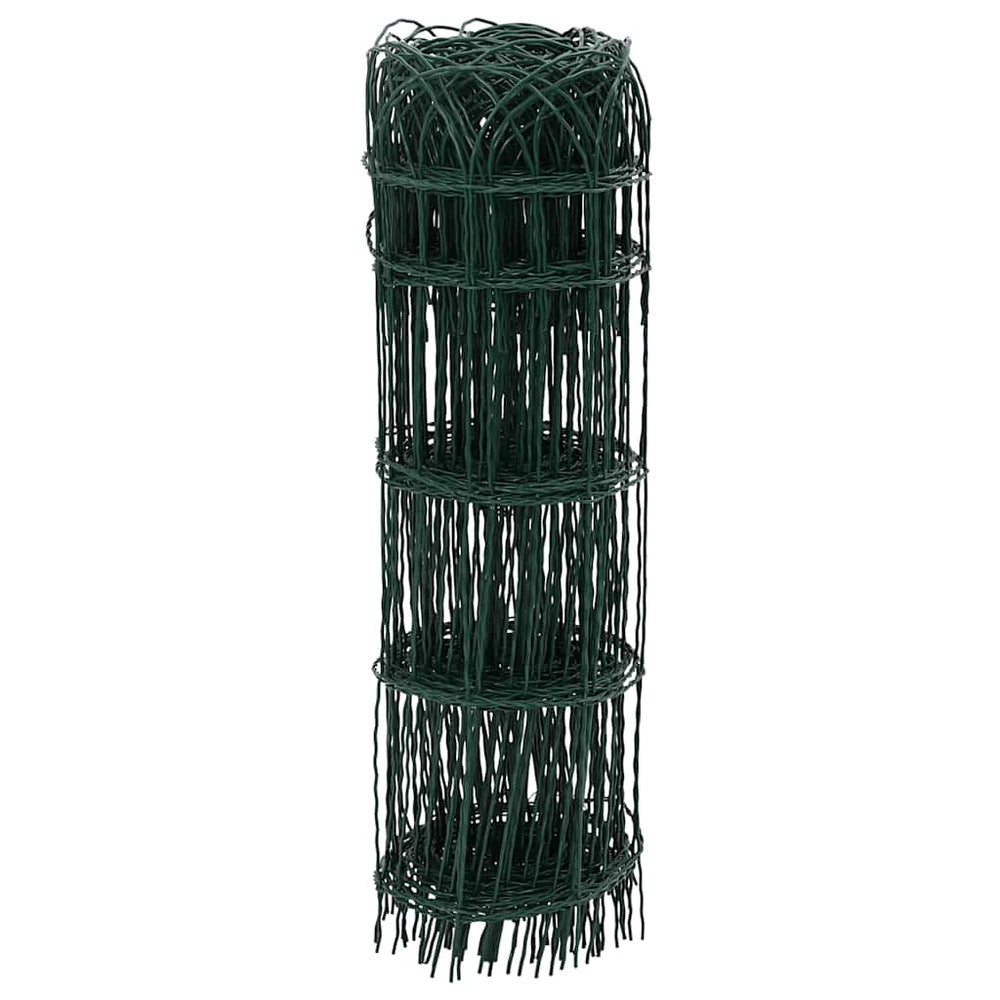 vidaXL Garden Fence Powder-Coated Iron 10x0.65 m