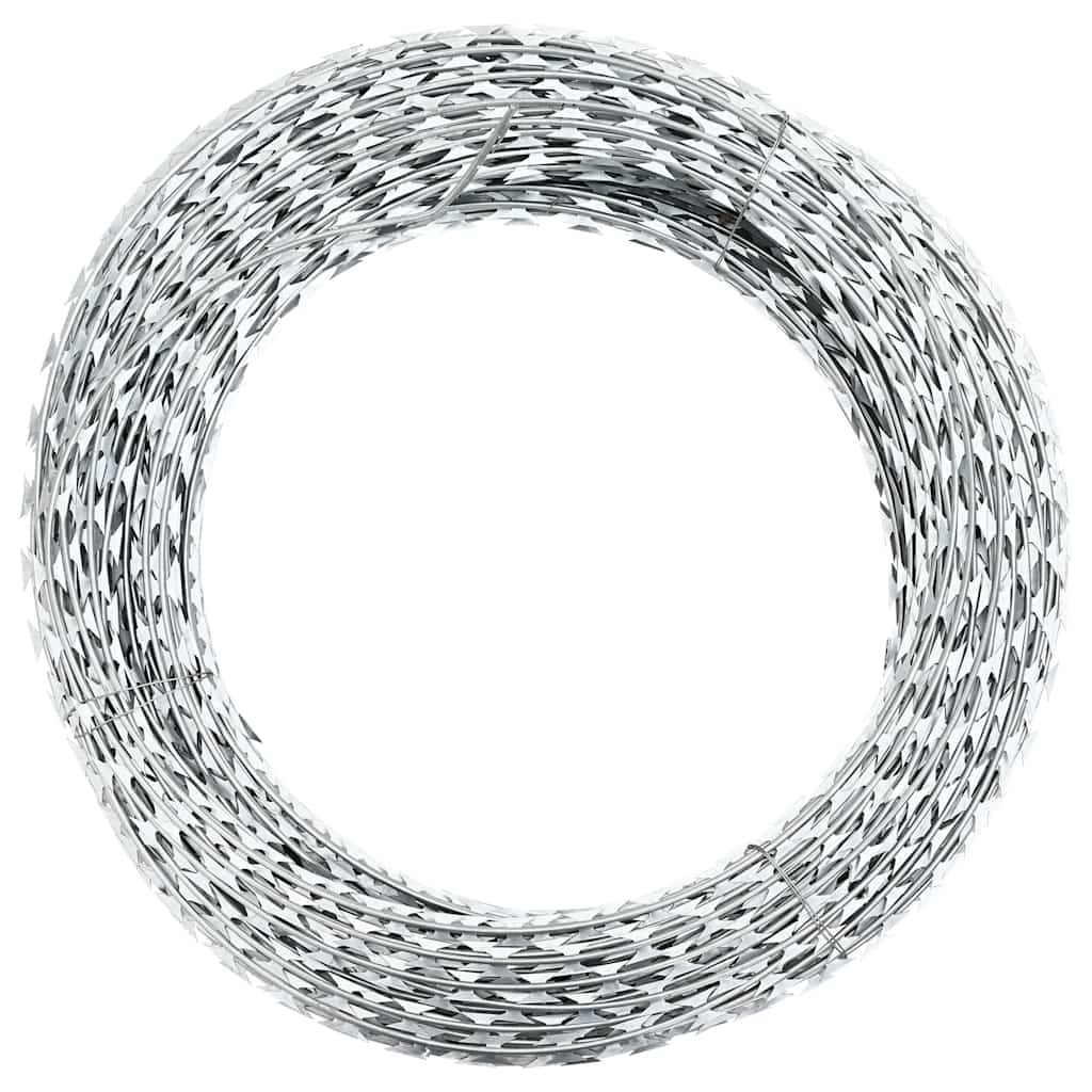 vidaXL Concertina Barbed Wire Razor Wire Galvanized Steel 100 m