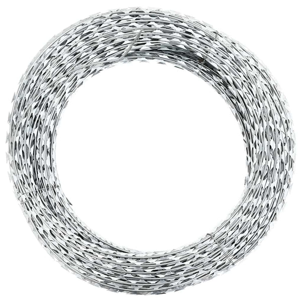 vidaXL Concertina Barbed Wire Razor Wire Galvanized Steel 100 m
