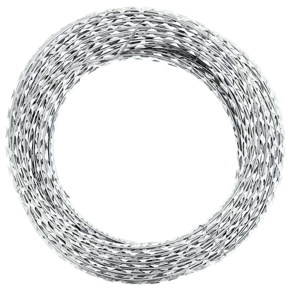 vidaXL Concertina Barbed Wire Razor Wire Galvanised Steel 60 m