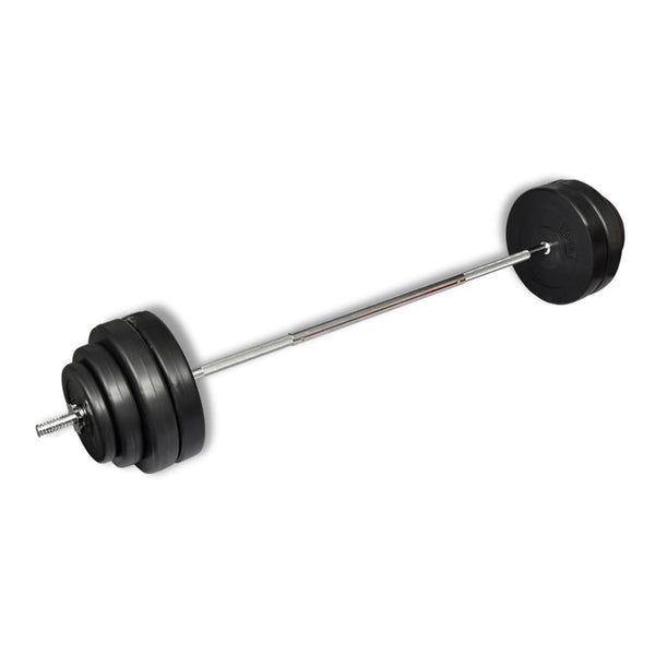vidaXL Foldable Weight Bench with Barbell Dumbbell Set