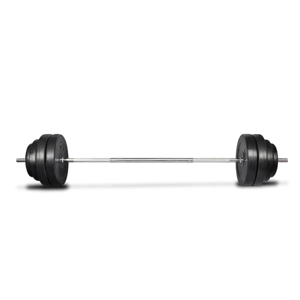 vidaXL Foldable Weight Bench with Barbell Dumbbell Set
