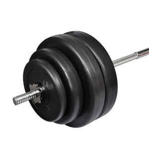 vidaXL Foldable Weight Bench with Barbell Dumbbell Set