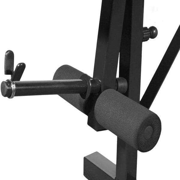vidaXL Foldable Weight Bench with Barbell Dumbbell Set