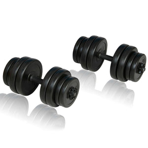 vidaXL Foldable Weight Bench with Barbell Dumbbell Set