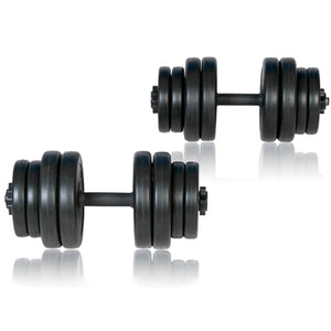 vidaXL Foldable Weight Bench with Barbell Dumbbell Set