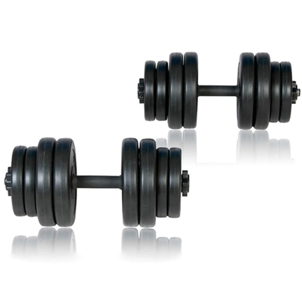 vidaXL Foldable Weight Bench with Barbell Dumbbell Set