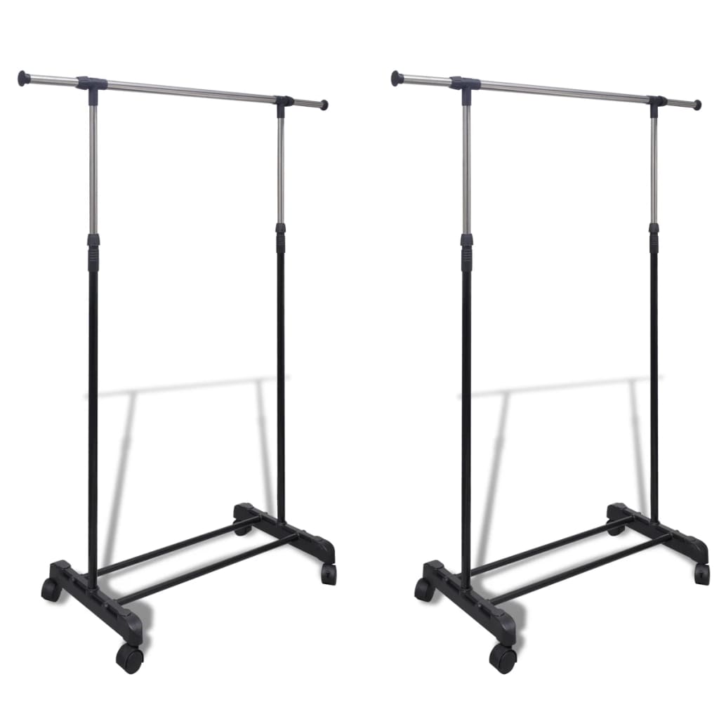 vidaXL Adjustable Garment Racks 2 pcs. 1 Clothes Rail