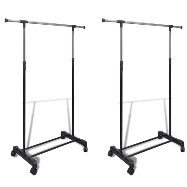 vidaXL Adjustable Garment Racks 2 pcs. 1 Clothes Rail