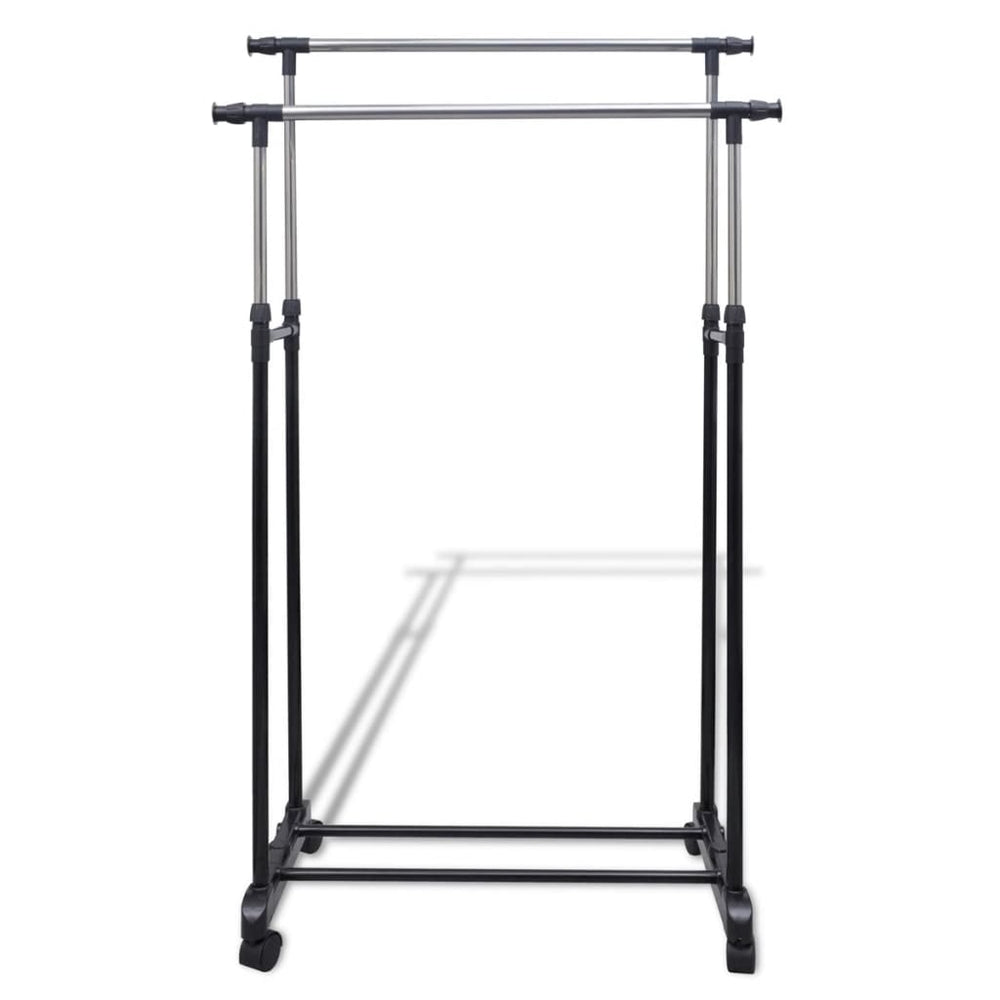vidaXL Adjustable Clothes Rails 2 pcs 2 Garment Rods