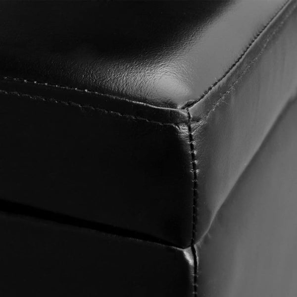 vidaXL Storage Bench Long Wood Black