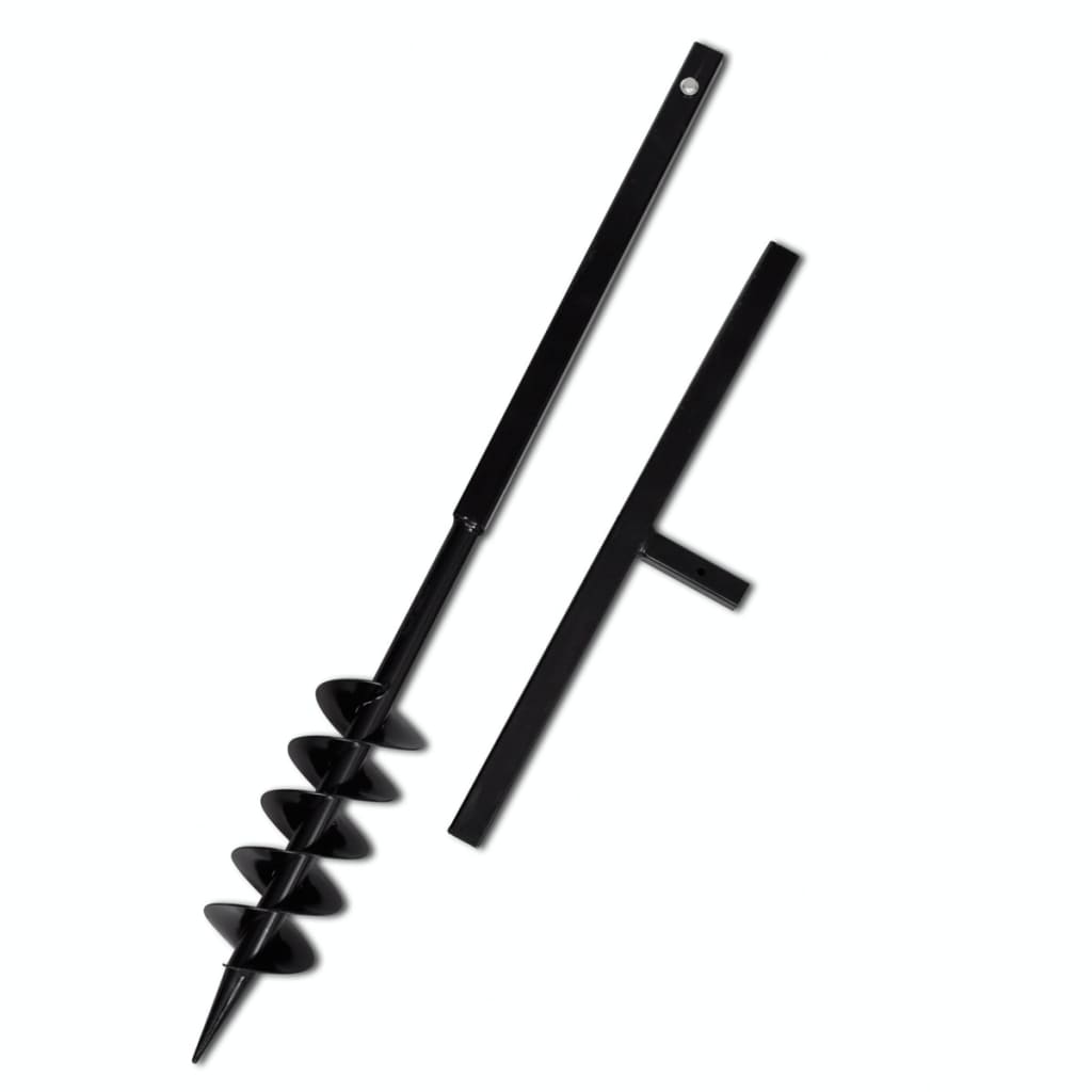Drill Bit with Handle 100 mm Double Spiral Black