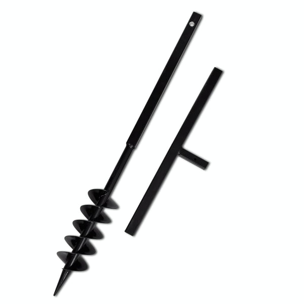 Drill Bit with Handle 100 mm Double Spiral Black