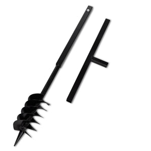 Drill Bit with Handle, 120 mm, Double Spiral, Black