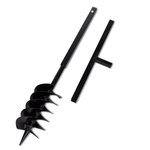 Drill bit with handle 150 mm double spiral black