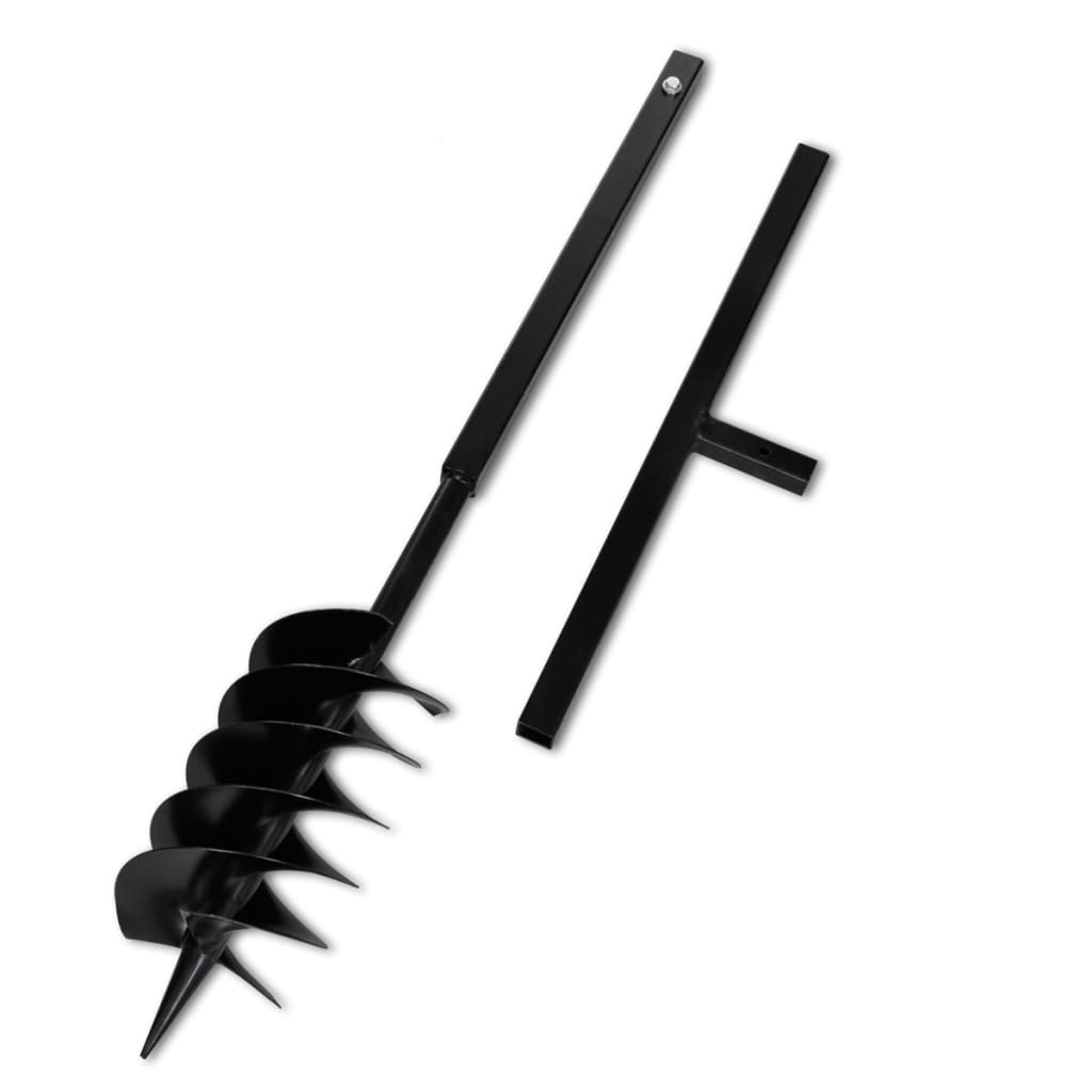 Drill bit with handle 150 mm double spiral black