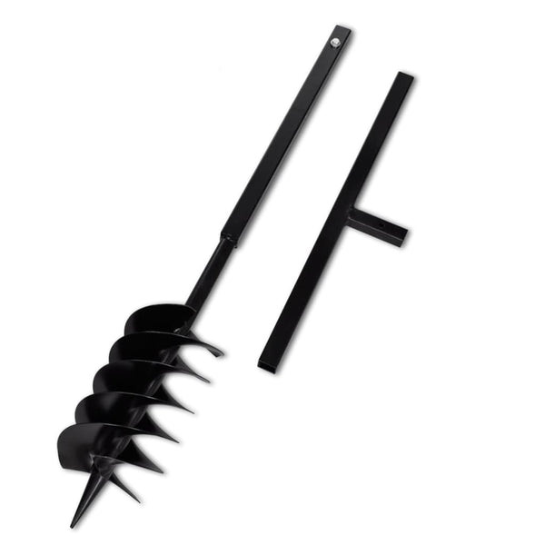 Drill bit with handle 150 mm double spiral black