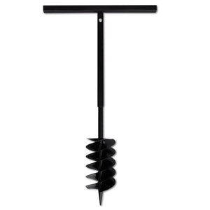 Drill bit with handle 150 mm double spiral black